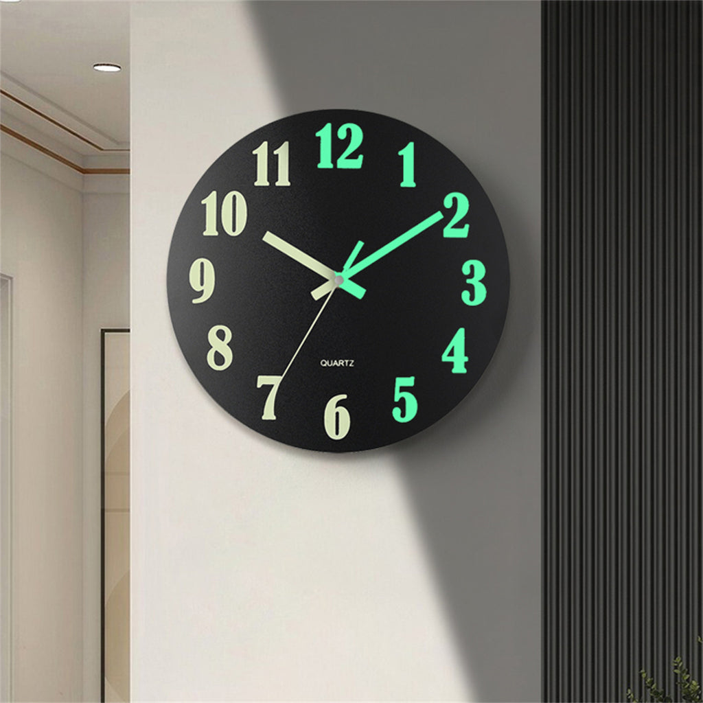 Silent Luminous Wooden Wall Clock