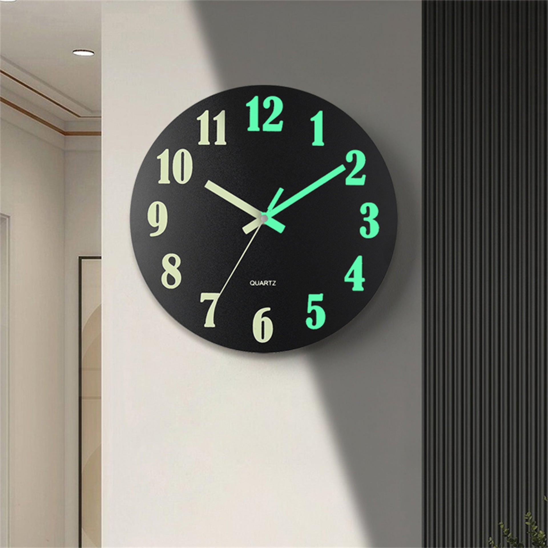 Silent Luminous Wooden Wall Clock