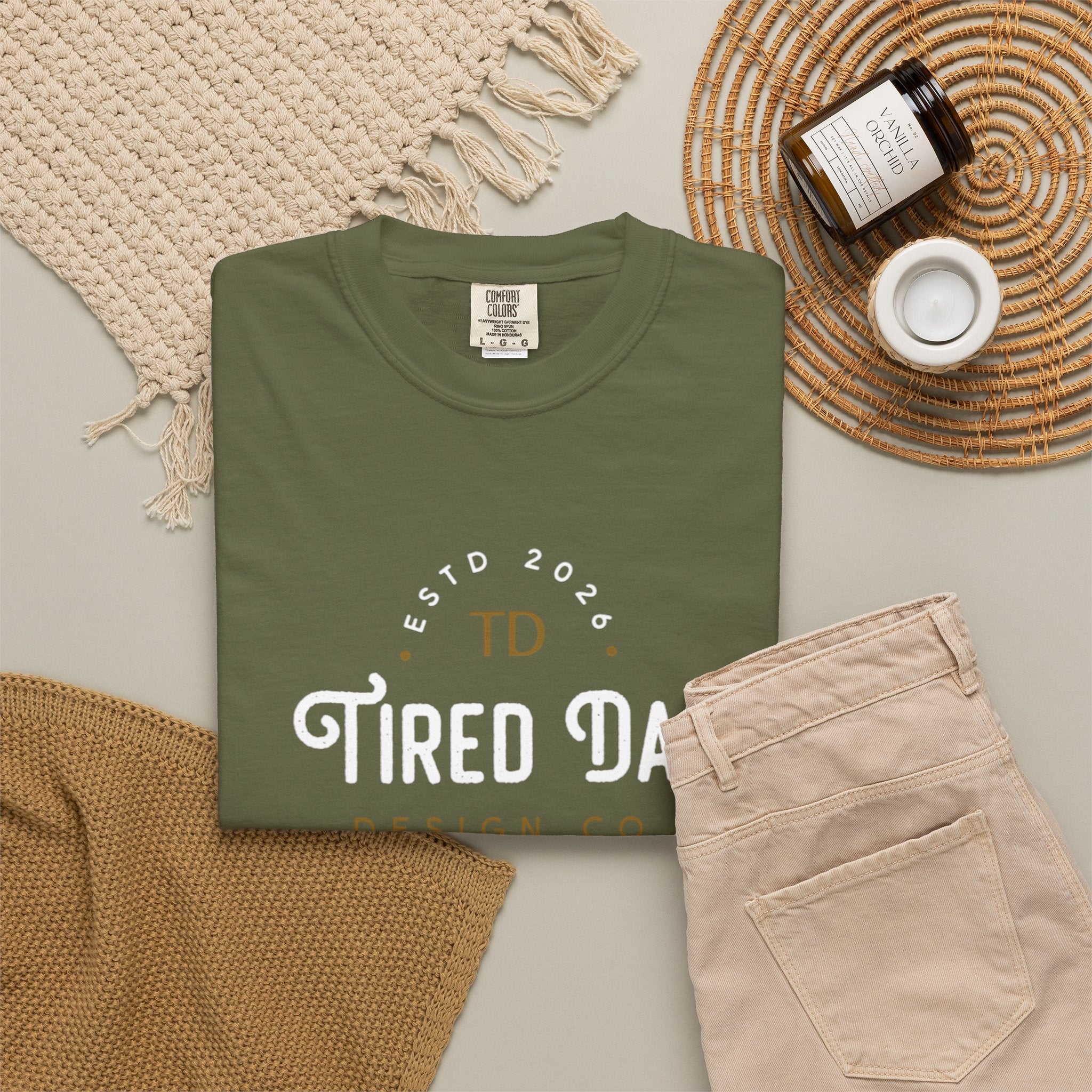 Tired Dad T-Shirt | Vintage Typography Dad Shirt