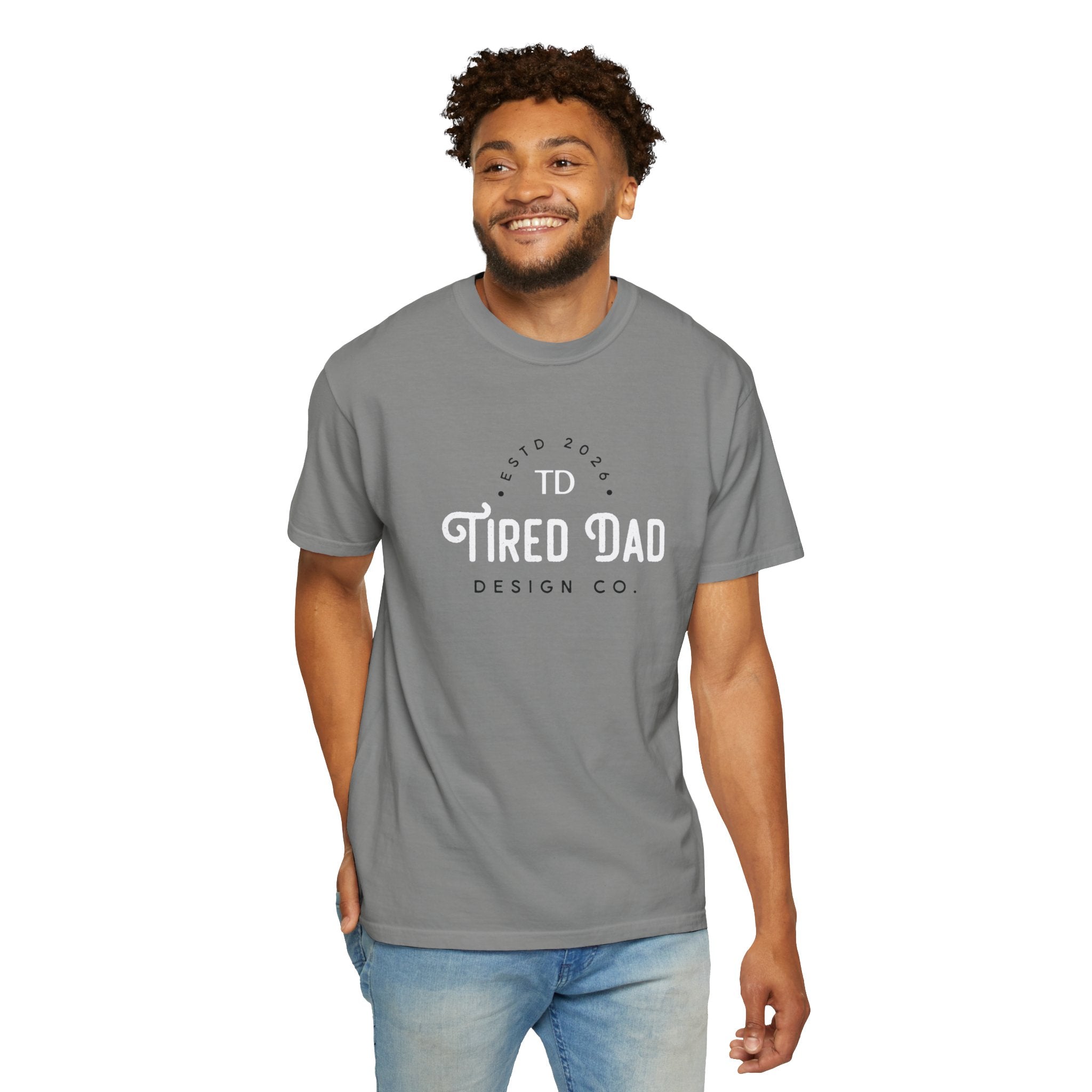 Tired Dad T-Shirt | Vintage Typography Dad Shirt