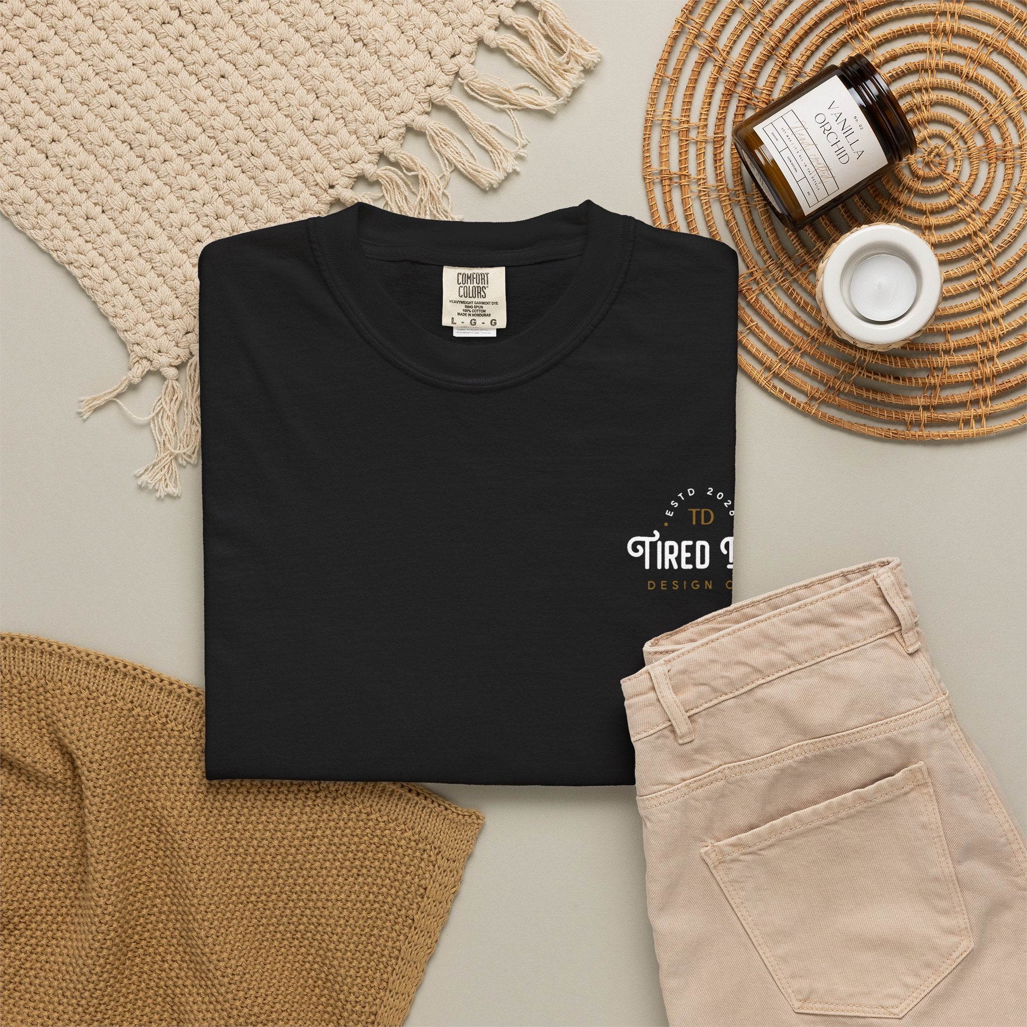 Tired Dad T-Shirt | Vintage Typography Dad Shirt Small Logo