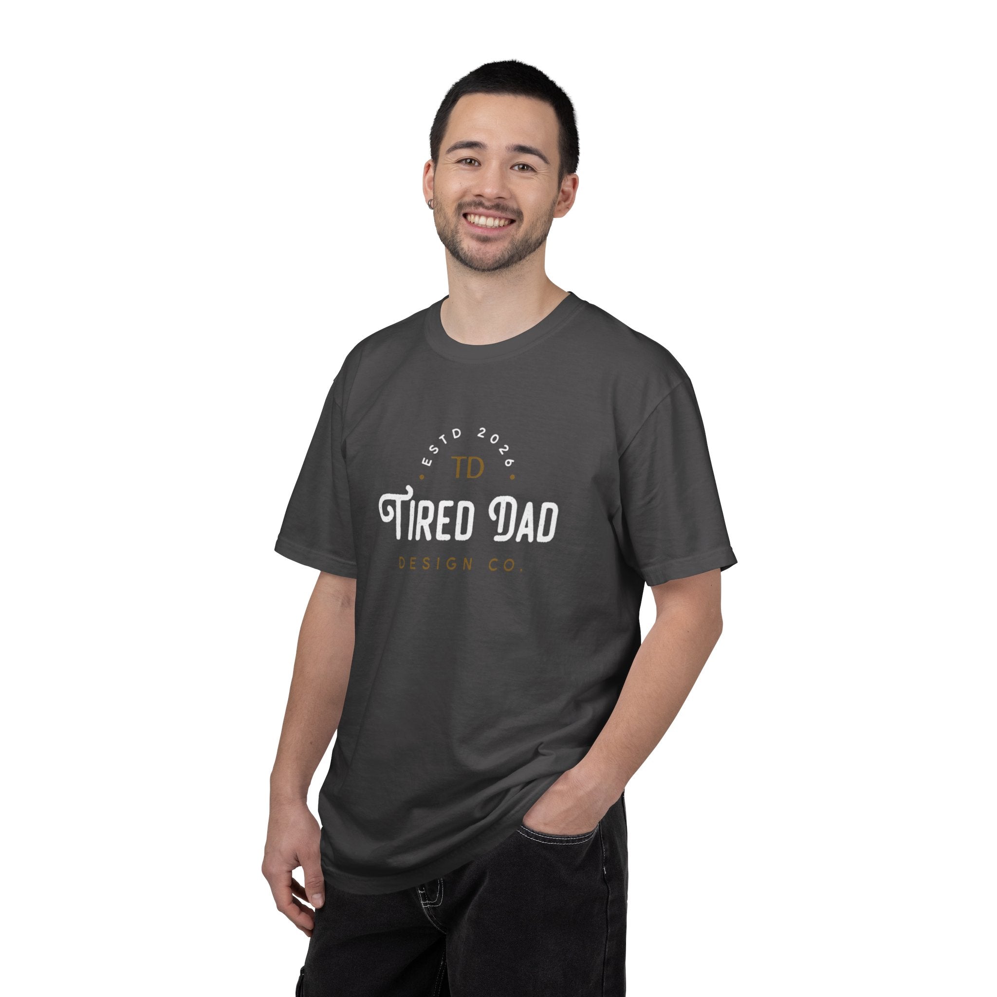 Tired Dad T-Shirt | Vintage Typography Dad Shirt