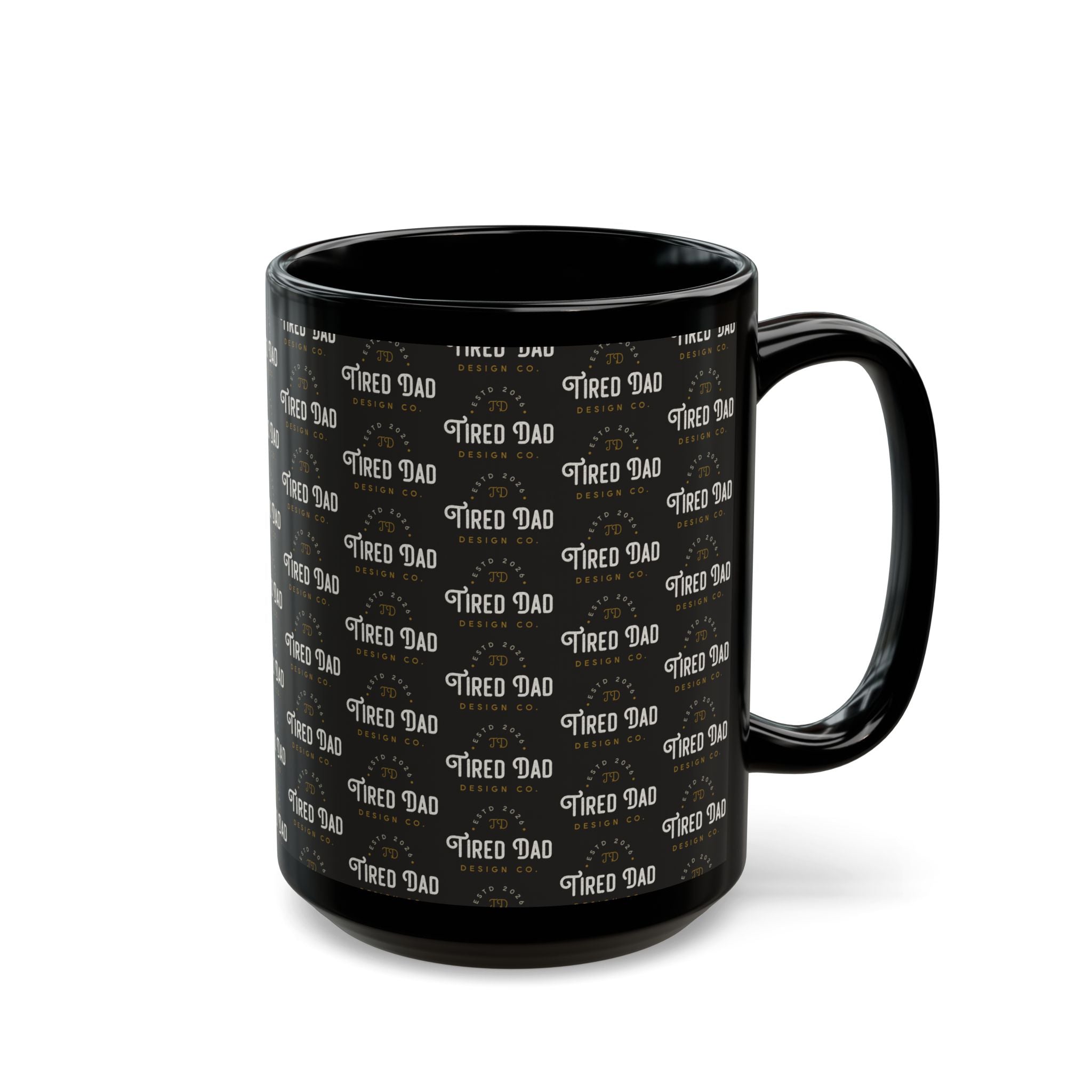 Tired Dad Coffee Mug — Father’s Day Black Mug (11oz/15oz)