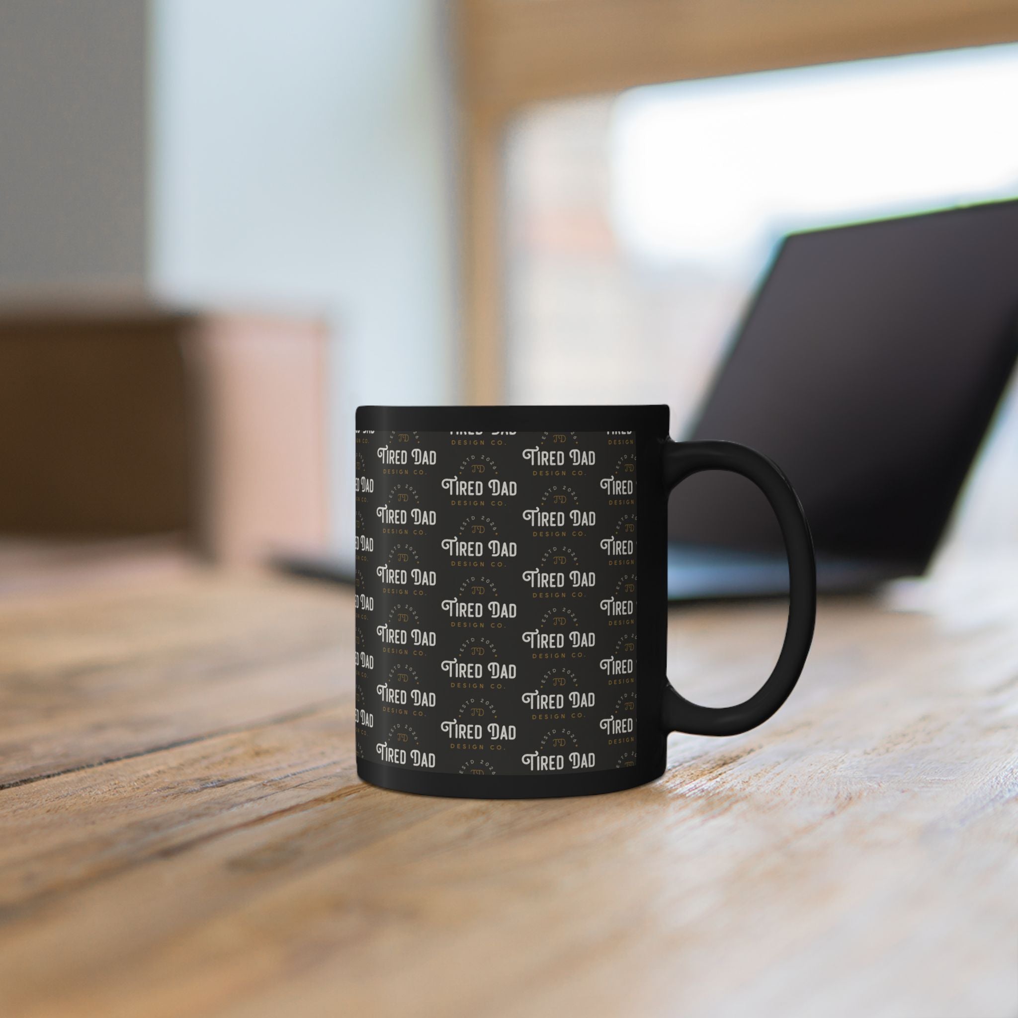 Tired Dad Coffee Mug — Father’s Day Black Mug (11oz/15oz)