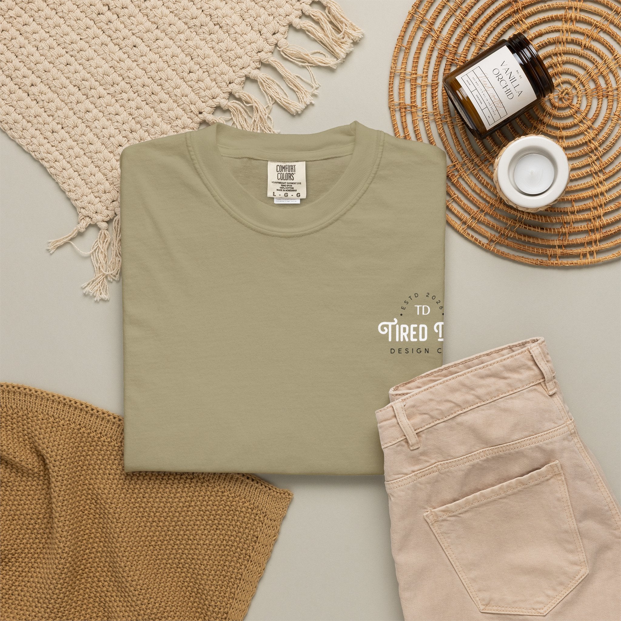 Tired Dad T-Shirt | Vintage Typography Dad Shirt Small Logo