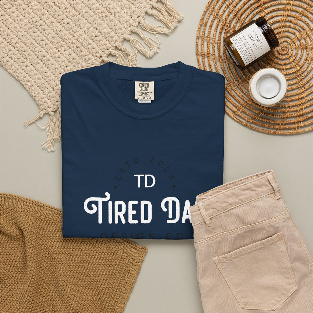 Tired Dad T-Shirt | Vintage Typography Dad Shirt