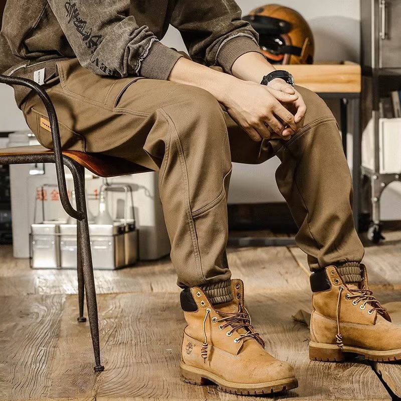American Retro Heavyweight Workwear Casual Pants