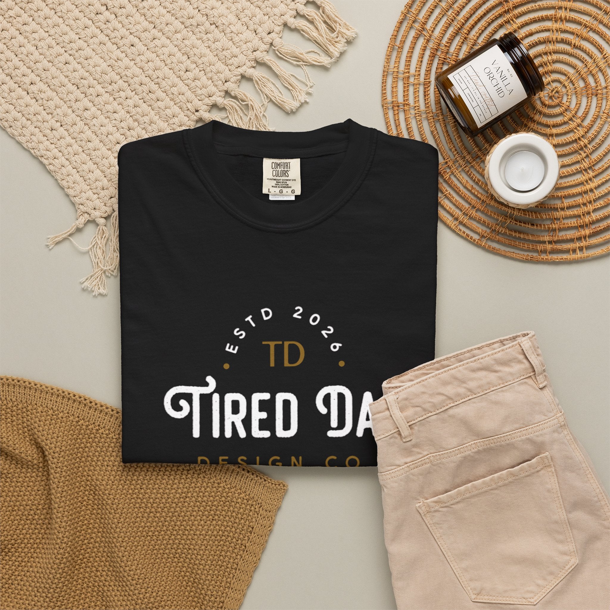 Tired Dad T-Shirt | Vintage Typography Dad Shirt