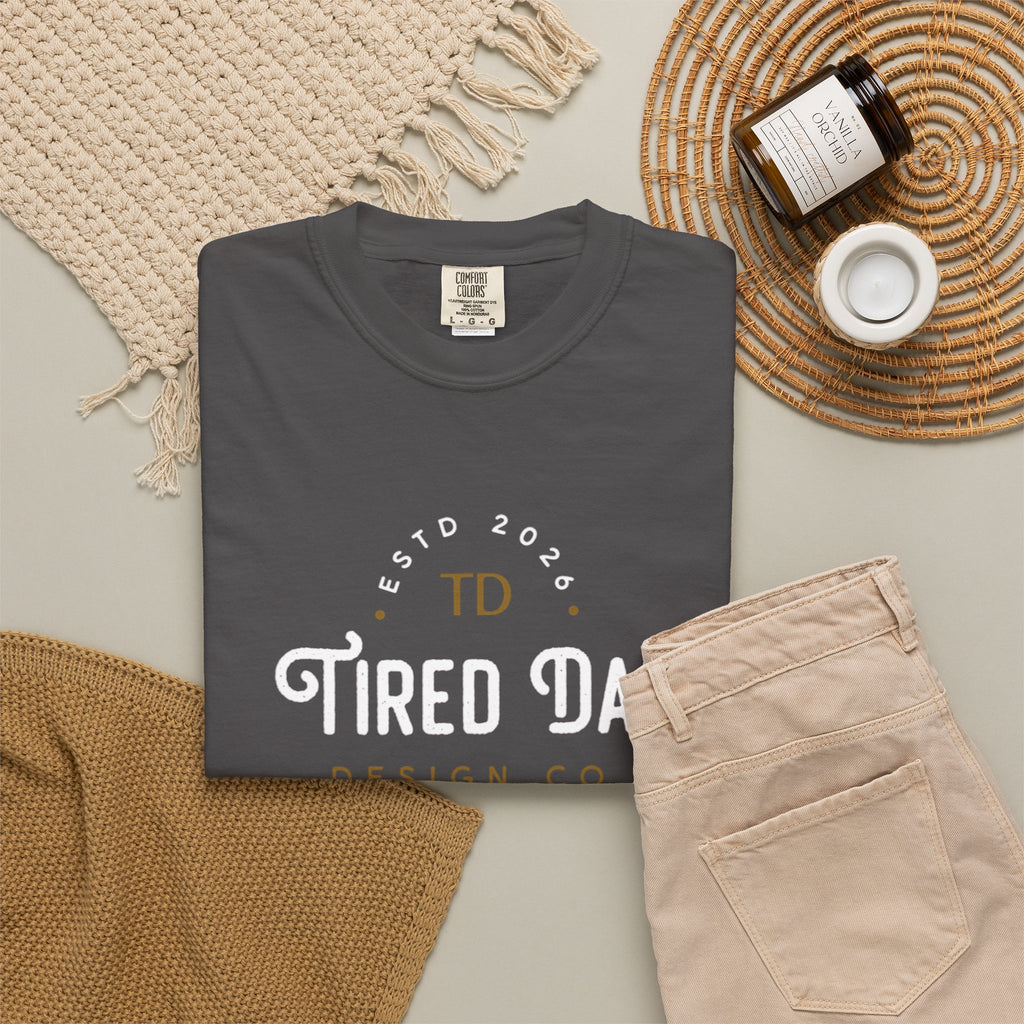 Tired Dad T-Shirt | Vintage Typography Dad Shirt