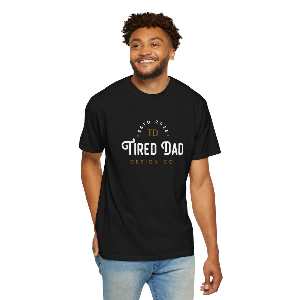 Tired Dad T-Shirt | Vintage Typography Dad Shirt
