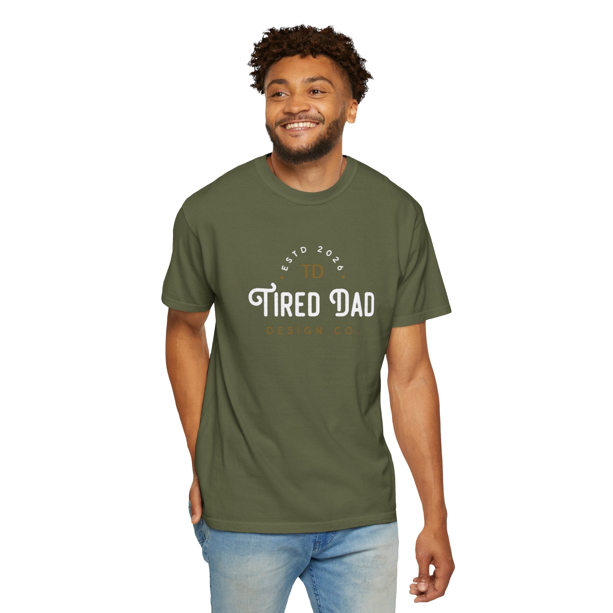 Tired Dad T-Shirt | Vintage Typography Dad Shirt