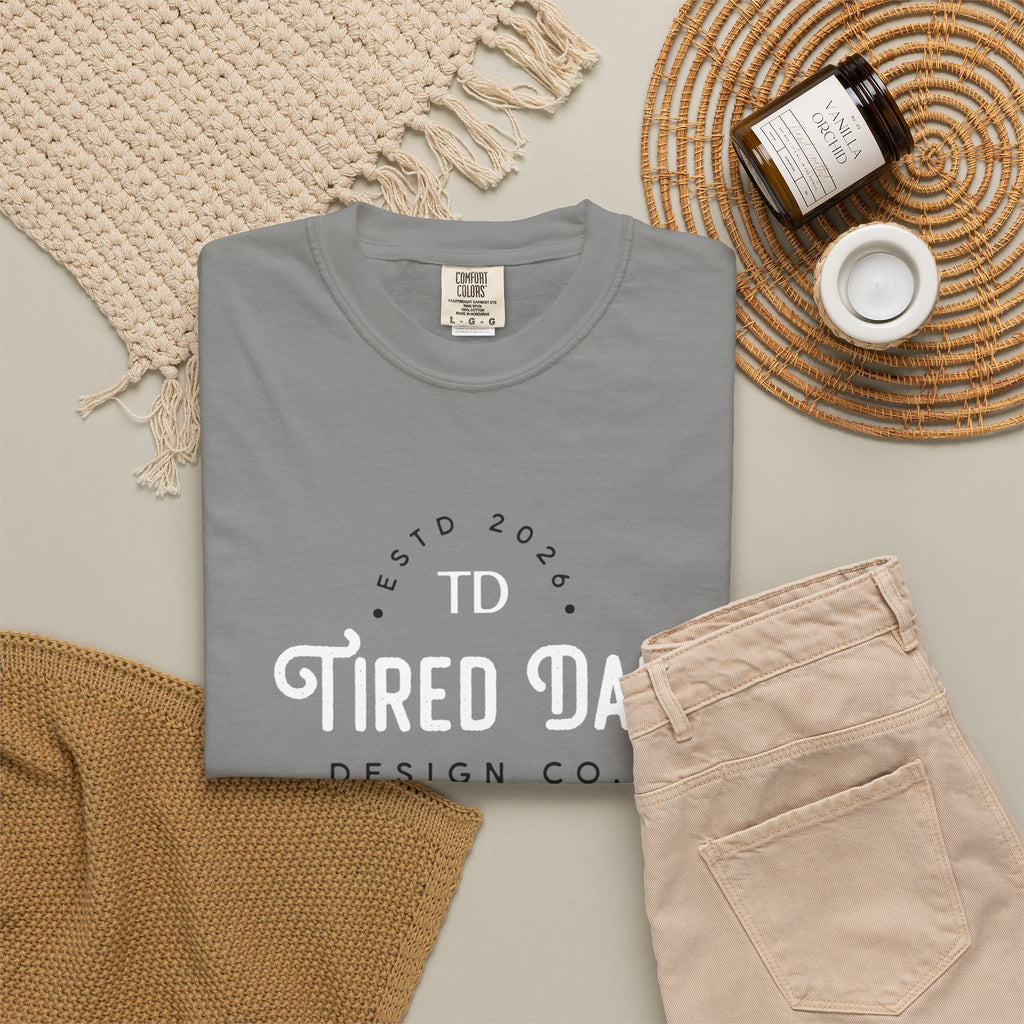 Tired Dad T-Shirt | Vintage Typography Dad Shirt