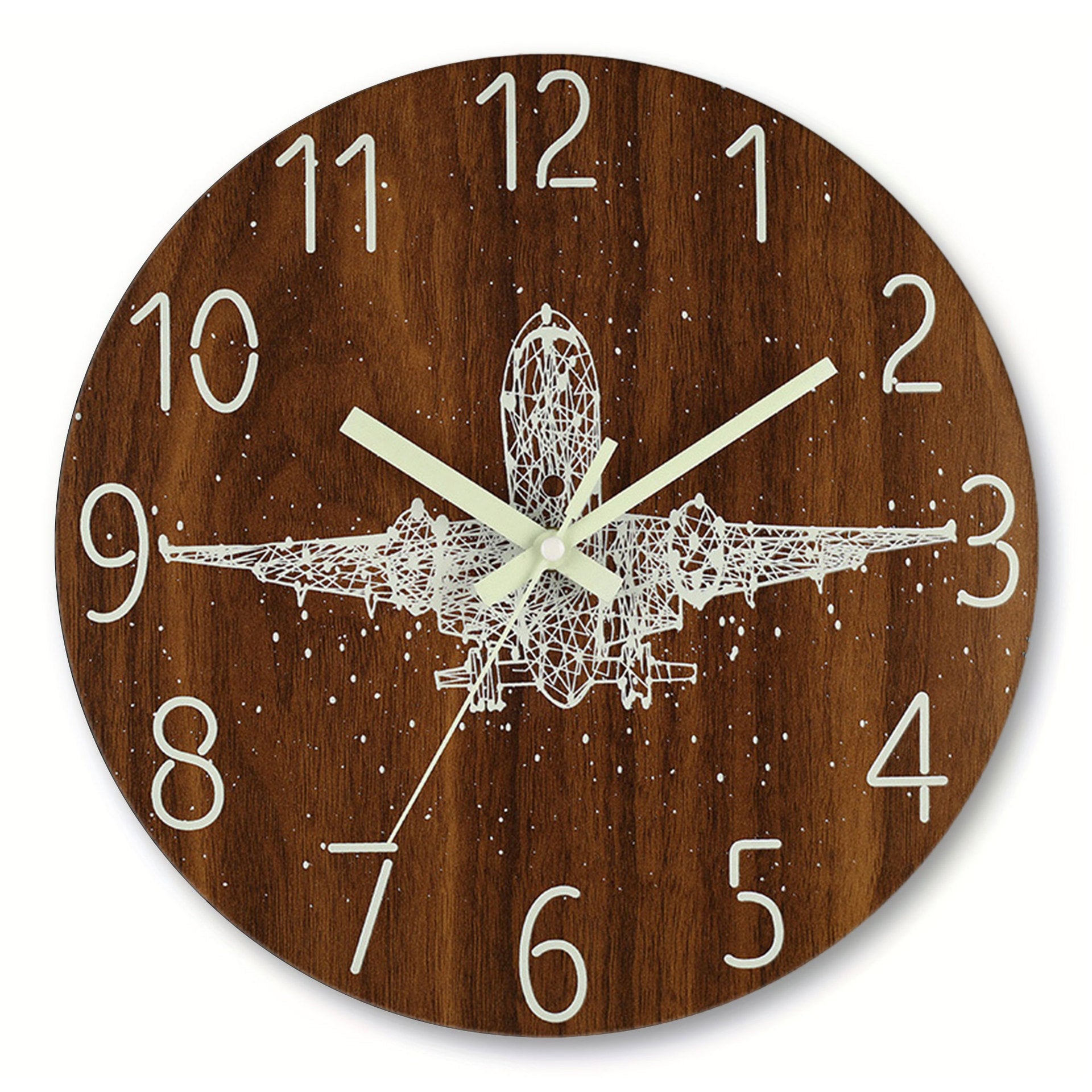 Silent Luminous Wooden Wall Clock
