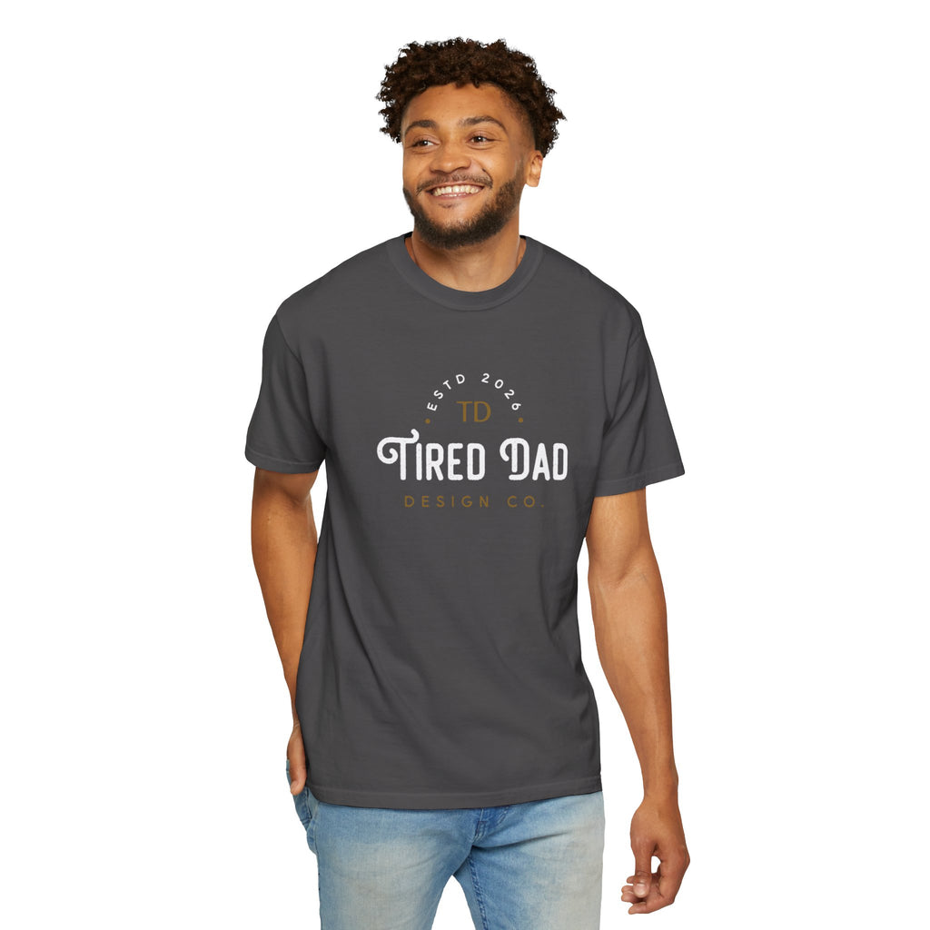 Tired Dad T-Shirt | Vintage Typography Dad Shirt