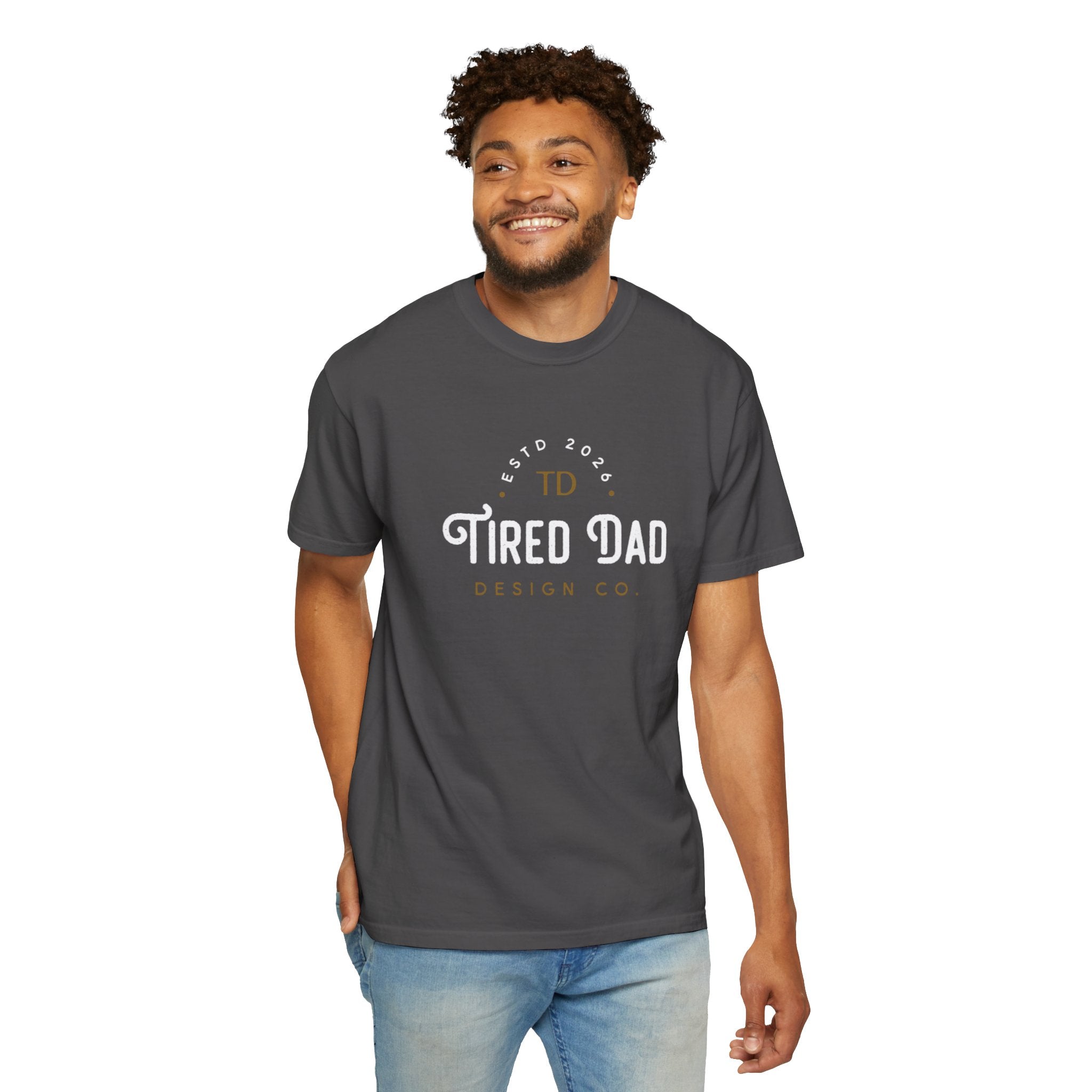 Tired Dad T-Shirt | Vintage Typography Dad Shirt