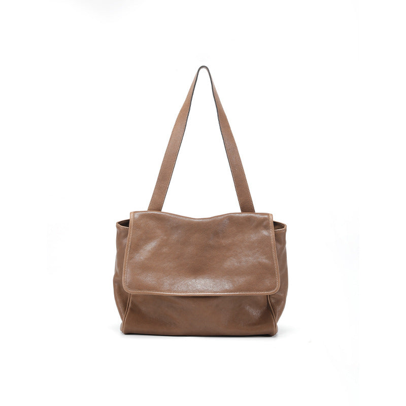Retro Soft Leather Messenger Bag for Women