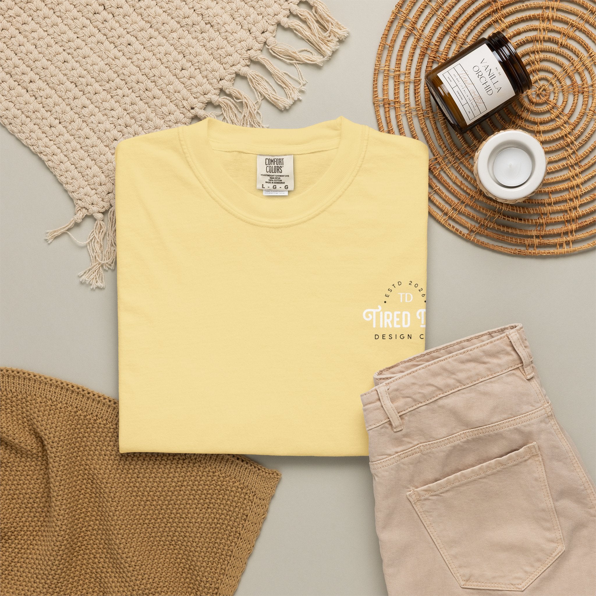 Tired Dad T-Shirt | Vintage Typography Dad Shirt Small Logo