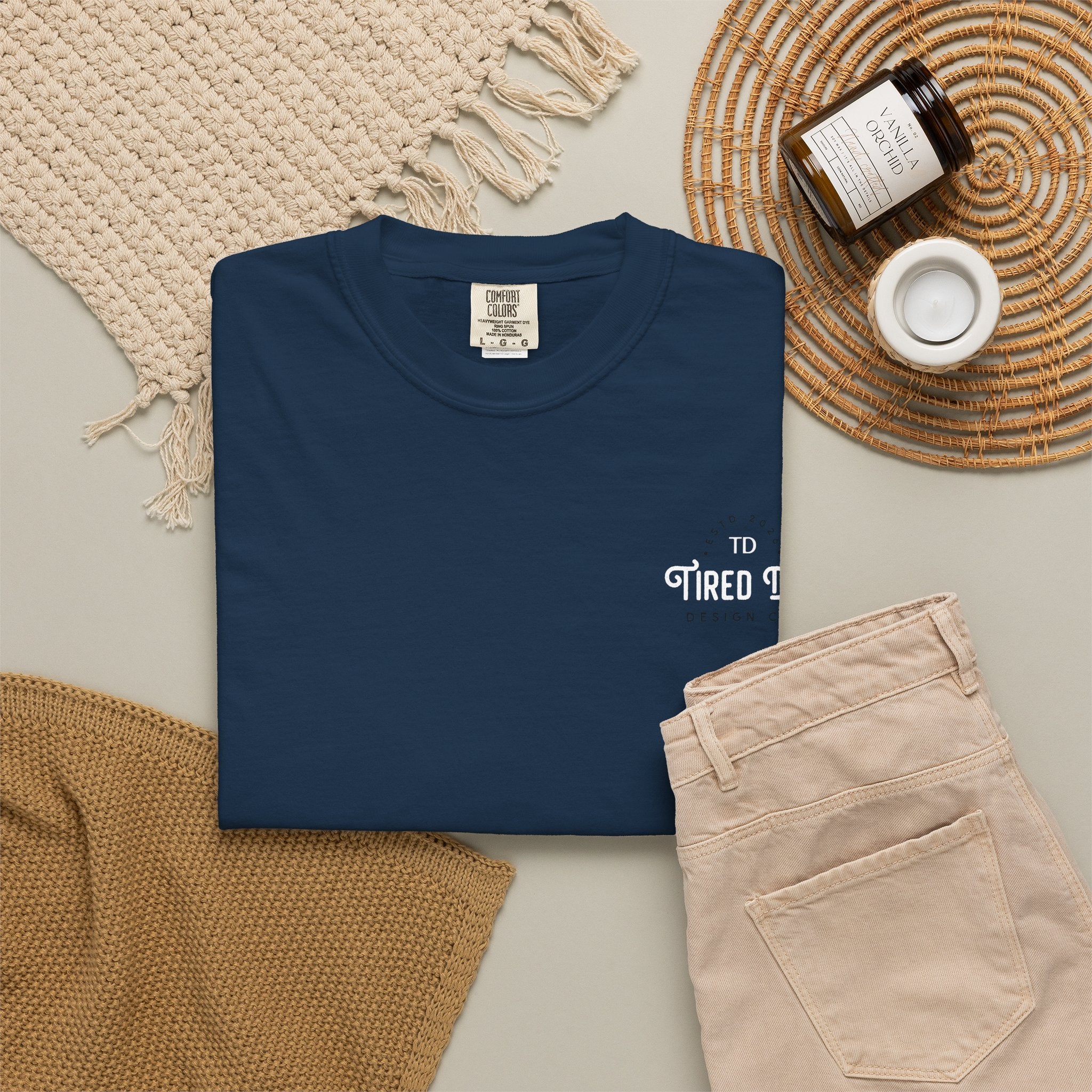 Tired Dad T-Shirt | Vintage Typography Dad Shirt Small Logo