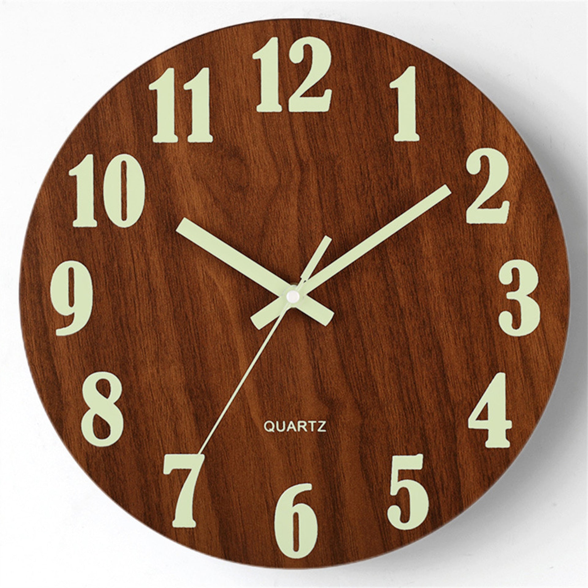 Silent Luminous Wooden Wall Clock