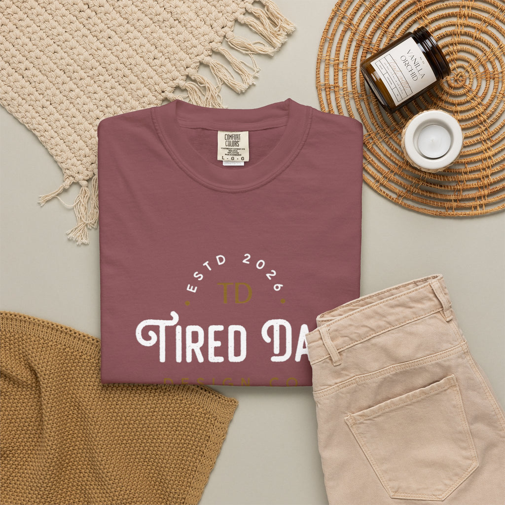 Tired Dad T-Shirt | Vintage Typography Dad Shirt