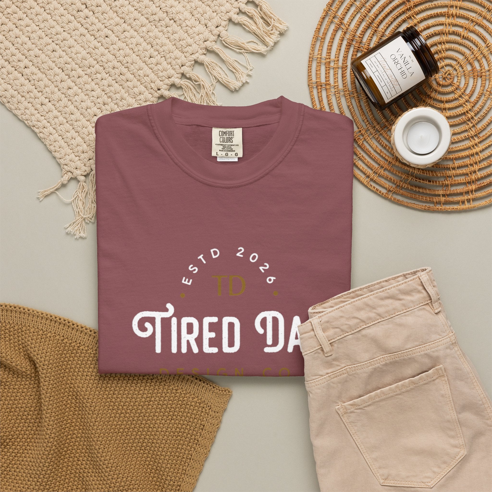 Tired Dad T-Shirt | Vintage Typography Dad Shirt