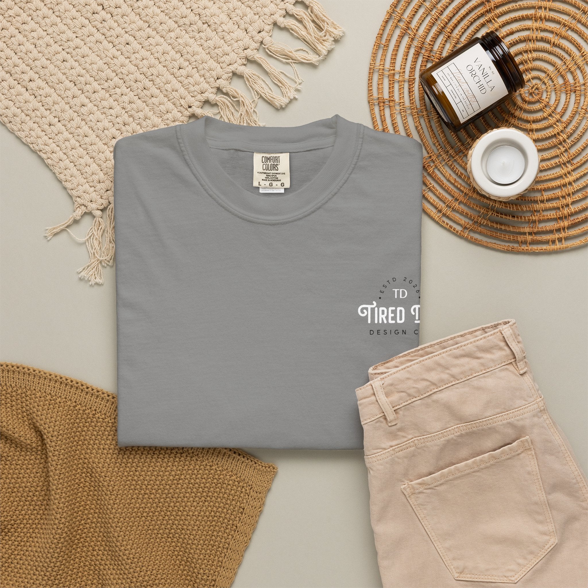 Tired Dad T-Shirt | Vintage Typography Dad Shirt Small Logo