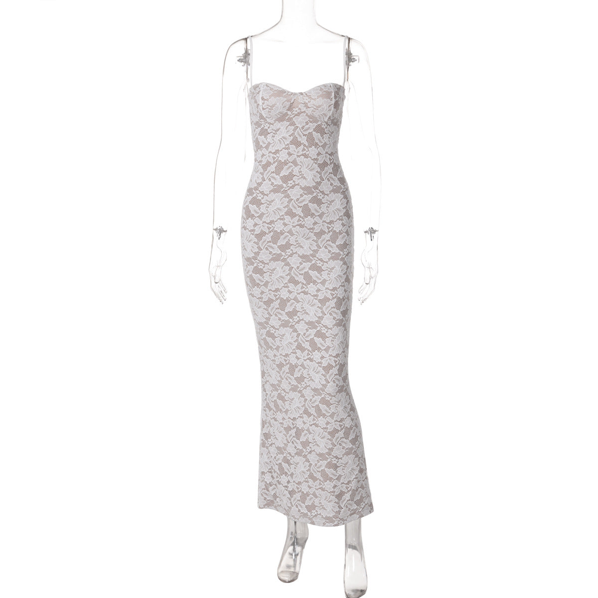 Women's Lace Backless Long Dress