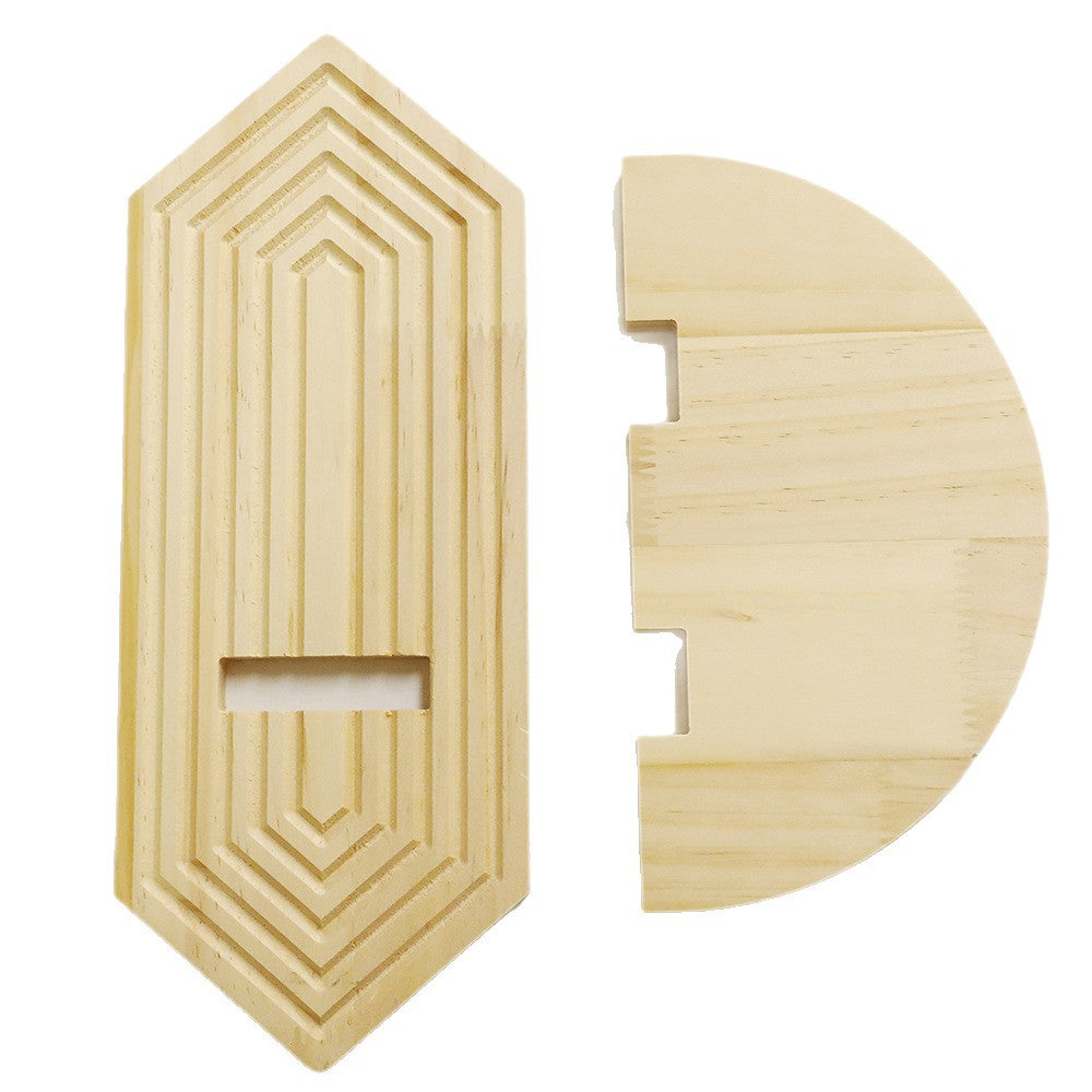 Bohemian Diamond Single-Layer Creative Solid Wood Wall Flower Pot Storage Rack Wooden Crafts Home Decoration Wholesale