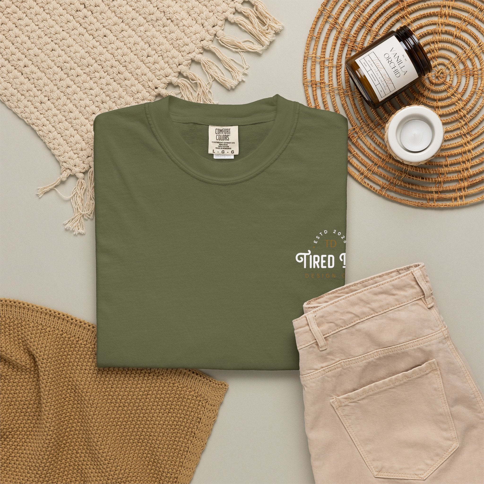 Tired Dad T-Shirt | Vintage Typography Dad Shirt Small Logo