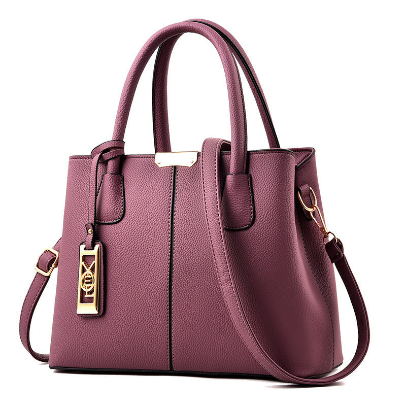 Simple Vegan Leather Women Shoulder Bag