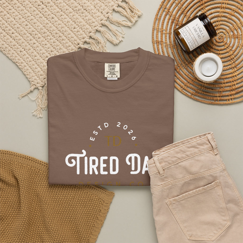 Tired Dad T-Shirt | Vintage Typography Dad Shirt