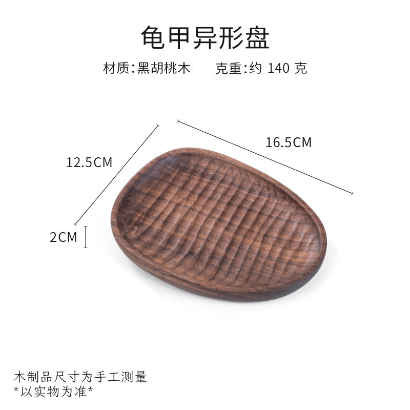 Wooden Snack Plate Japanese-Style Acacia Wood Dessert Tray