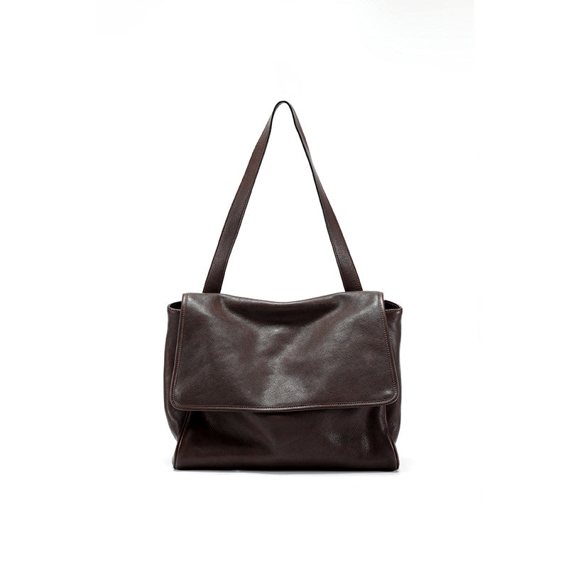 Retro Soft Leather Messenger Bag for Women