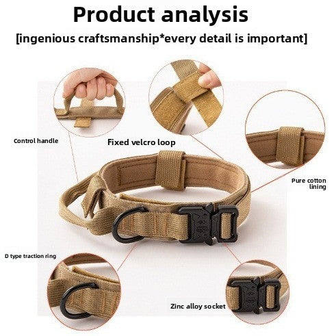 Premium Heavy Duty Dog Collar Rugged, Durable K9 Collar with Reinforced Stitching and Metal Hardware