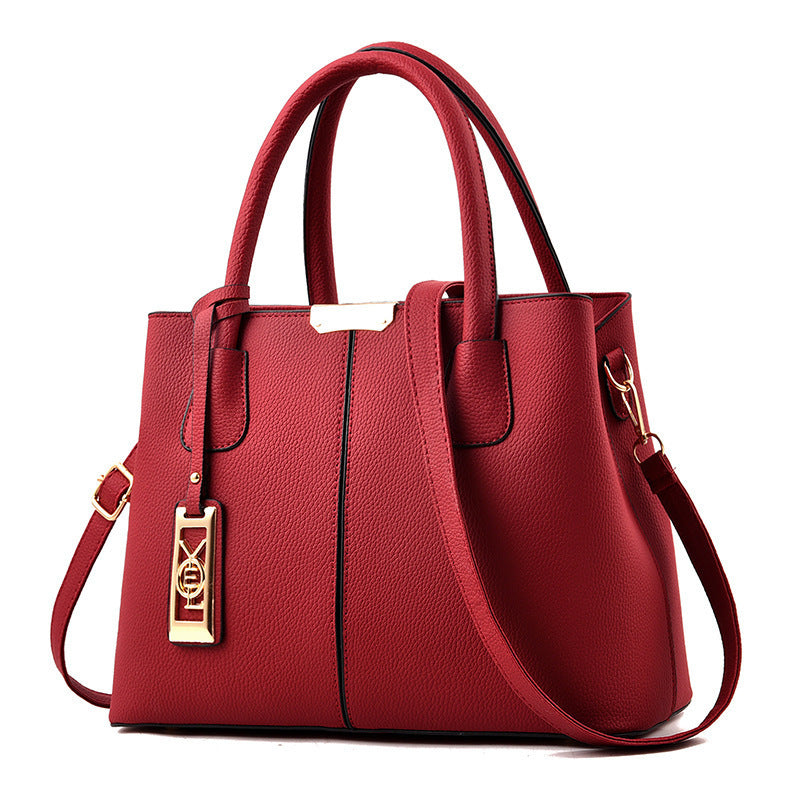 Simple Vegan Leather Women Shoulder Bag