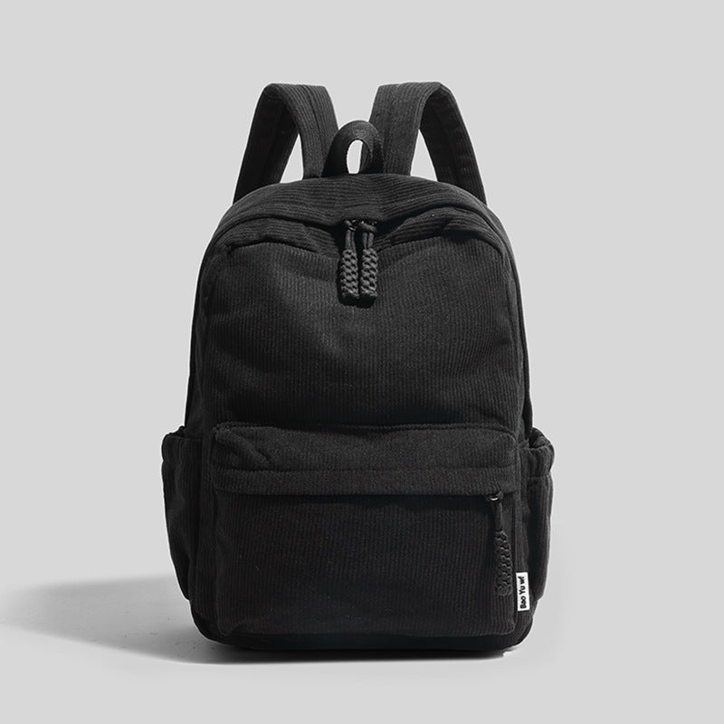 Corduroy Casual Backpack with Air Cushion Straps