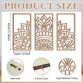 Bohemian Geometric Wood Carved Wall Art