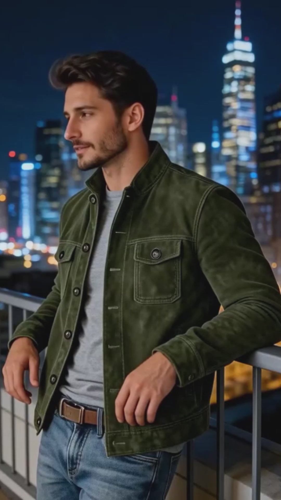 Vintage Men's Casual Motorcycle Jacket